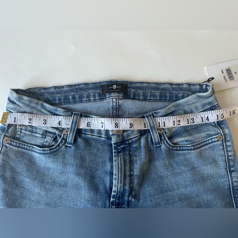 7 For All Mankind Light Blue Flare Jeans - Picture 3 of 7